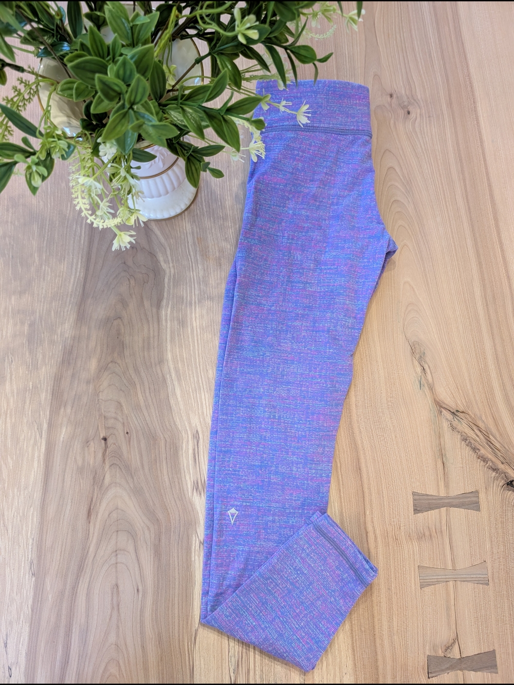 Ivivva Girls Heathered Purple-Pink Active Leggings : Size 12
